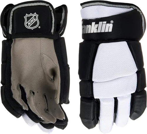 Franklin Sports - Guantes de hockey para niños y jóvenes - Guantes junior para hockey callejero y sobre patines - Par de guantes acolchados para