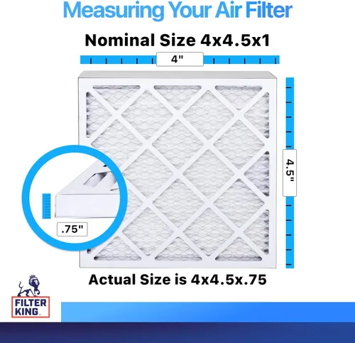 Miniatura 2 de Filter King Filtro de aire 4x4.5x1 (MERV 8) (paquete de 4) Filtros de horno de CA para control de polvo y alergias, fabricados en EE. UU., HVAC