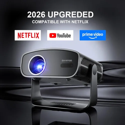 Miniatura 2 de Compatible con Netflix y Native 1080P: proyector inteligente con WiFi y Bluetooth, proyector de cine en casa compatible con 4K