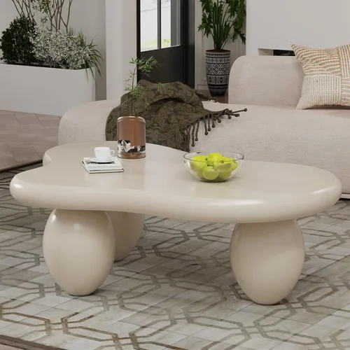 Miniatura 17 de Mesas de centro en forma de nube, mesa de centro irregular, mesa de centro con diseño moderno en forma de nube, mesas de centro para sala de estar