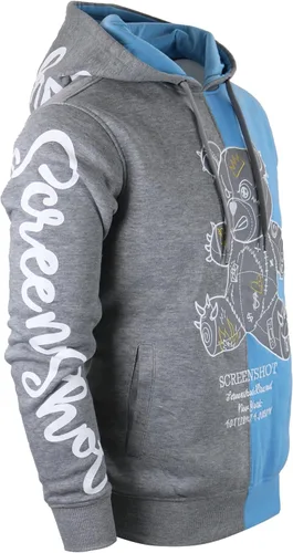 Miniatura 29 de SCREENSHOT Sudadera urbana de forro polar para hombre, diseño de dibujos animados de animación, parche bordado de gel