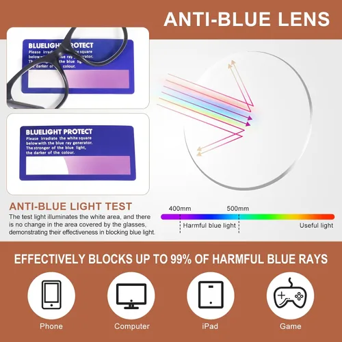 Miniatura 5 de Lentes de lectura fotocromáticos progresivos multienfoque con bloqueo de luz azul para computadora para mujer