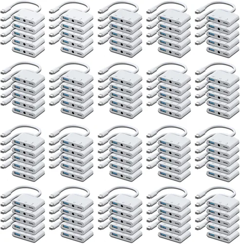 Miniatura 8 de Adaptador de Aux a USB C a USB, Adaptador OTG USB 3-en-1 con Adaptador de Audio USB C a 3.5mm y Puerto de Carga Rápida PD de 60W, Compatible