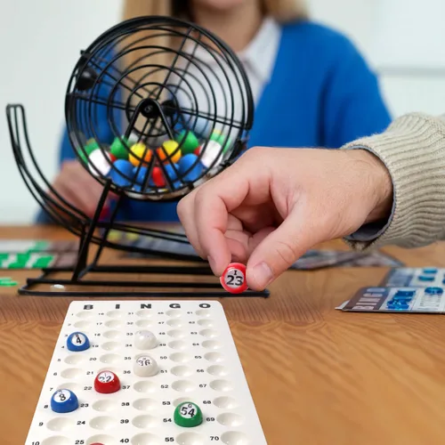 Miniatura 6 de GSE Games & Sports Expert Tablero maestro de bingo para bolas de 7/8 pulgadas, tablero de llamadas blanco para juegos de bingo, ideal para fiestas
