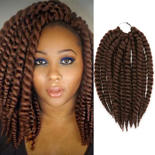 Miniatura 14 de Trenzas de ganchillo de pelo sintético auténtico doble Jumbo Senegalese Twist 12" (30)
