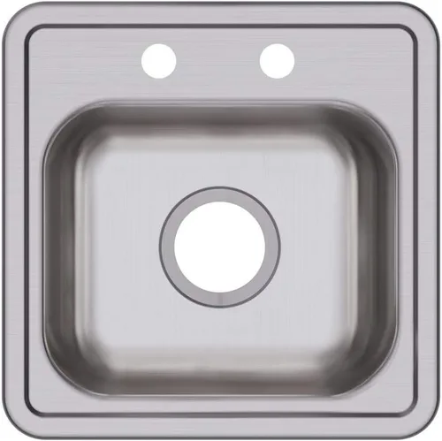 Miniatura 15 de Elkay D12522 Dayton Fregadero de Cocina de Acero Inoxidable de 25" de Empotrar de Una Sola Cubeta - 1 Orificio para Grifo