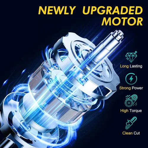 Miniatura 3 de Mini motosierra eléctrica de 8 pulgadas, motosierra eléctrica portátil sin cable, motosierra de mano con 2 baterías, herramientas de jardín