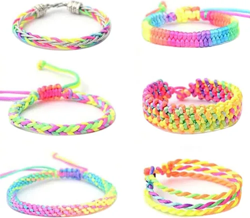 Miniatura 7 de 1mm Cuerda elástica para pulseras, Cordón elástico arcoíris resistente para hacer joyas, collares, cuentas y manualidades