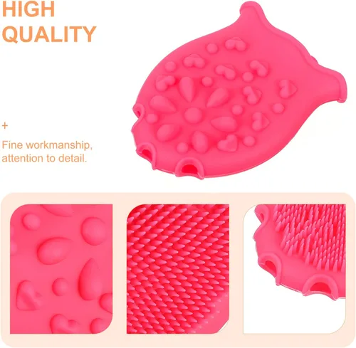 Miniatura 5 de Beaupretty Cepillo de silicona para champú para bebés con masajeador suave del cuero cabelludo y agarre cómodo, exfoliante suave para el cuidado