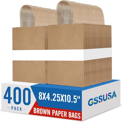 Miniatura 11 de GSSUSA Bolsas de regalo negras de 5.25 x 3.75 x 8 pulgadas, 100 unidades, bolsa para el día de San Valentín, bolsas de papel negro con asas a