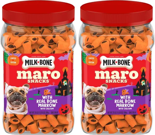 Miniatura 16 de Milk-Bone MaroSnacks - Golosinas para perros, carne de res, 15 onzas (paquete de 6) con médula ósea real y calcio