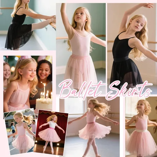 Miniatura 5 de Zando Toddler Ballet Skirts for Girls, Wrap Ballet Skirt Women, Adult Chiffon Dance with Adjustable Waistband