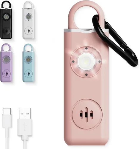 Alarma de seguridad personal Weten para mujeres - Sirena de pánico de 130 dB de volumen alto en llavero, paquete de 3 unidades - Silbato