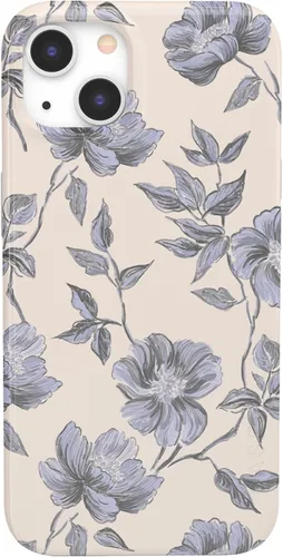 Carcasa Casely para iPhone 13 | Ink & Iris | Floral Vintage | Compatible con MagSafe | Diseño Clásico Ultra Delgado