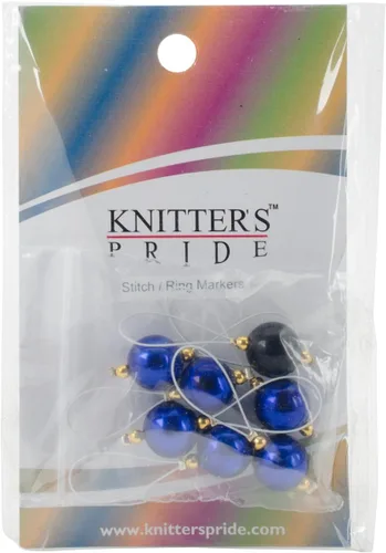 Knitter's Pride Zooni - Marcadores de puntada con cuentas de colores, 7 por paquete, Bluebell