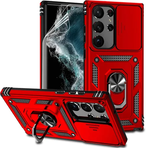 Miniatura 10 de Funda para Samsung Galaxy S23 Ultra con funda para cámara deslizante, protector de pantalla HD [prueba de caídas de grado militar] Funda protectora