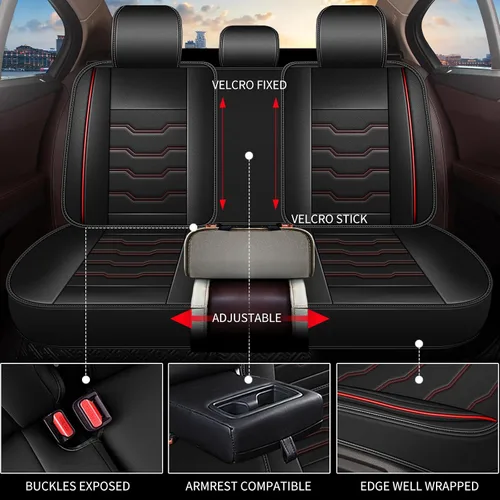 Miniatura 2 de DISUTOGO 2 Front Seat Covers for Hyundai Tucson 2005-2024 2025 2026, Waterproof Faux Leather Car Seat Covers Easy Clean & Compatible Airbag