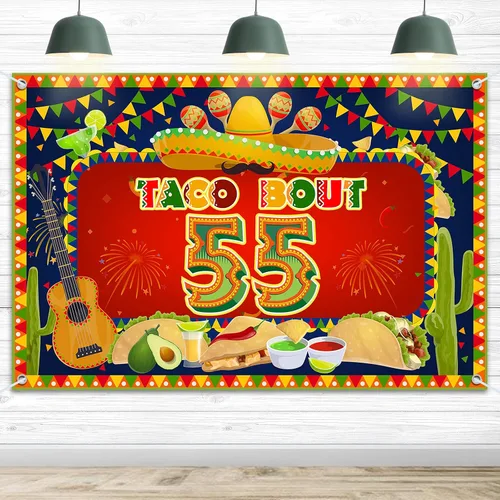 Miniatura 8 de HAMIGAR Fondo de pancarta de feliz cumpleaños de 30 x 6 pies – Fiesta de tacos 30 Fiesta de cactus mexicano decoraciones de cumpleaños suministros