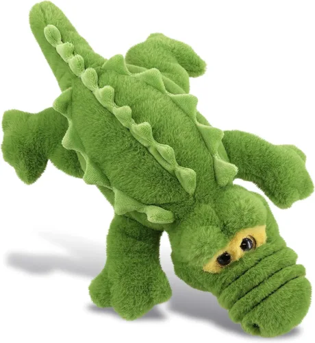 Miniatura 8 de DolliBu Animal de peluche de cocodrilo – Suave peluche abrazable de cocodrilo verde sentado adorable juguete de peluche, lindo regalo de animales