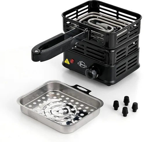 Miniatura 4 de Quemador de carbón multipropósito Turbo Quemador de carbón de arranque de carbón Placa caliente Estufa eléctrica de coco Arrancador de coco 1000W