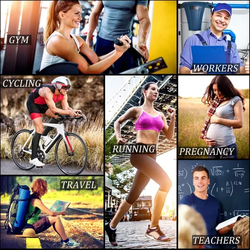 Miniatura 6 de CHARMKING Calcetines de compresión para mujeres y hombres, circulación de 15 a 20 mmHg, lo mejor para atletismo, correr, ciclismo, enfermera, uso