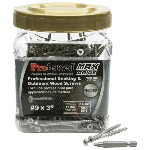 Miniatura 6 de Tornillos de madera profesionales para terrazas y exteriores, revestimiento SKT® de bronce - Spray de sal de 1500 horas, #8 X 2, 6 lóbulos 20
