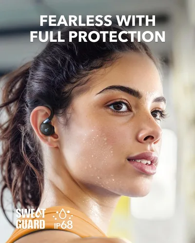 Miniatura 6 de Soundcore Sport X20 de Anker, Auriculares True-Wireless para Entrenamiento, Ganchos Giratorios y Extensibles, Cancelación de Ruido, Graves