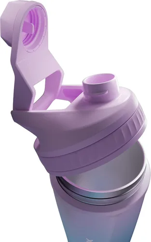 Miniatura 3 de VOLTRX ChillMix - Botella agitadora aislada de acero inoxidable, mezclador eléctrico recargable por USB C, vasos agitadores para batidos