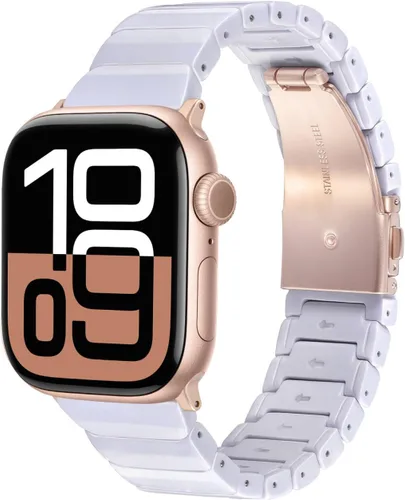 Miniatura 15 de V-MORO - Correas de resina compatibles con Apple Watch Series 11/10/9/8/7 y SE/6/5/4/3/2/1/SE3 de 1.49, 1.57, 1.61, 1.65 pulgadas, correa ligera