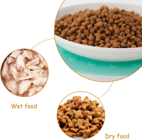 Miniatura 3 de Platos de cerámica para alimentos húmedos, cuencos anchos para aliviar el estrés de la fatiga de los bigotes, cuencos poco profundos para gatitos