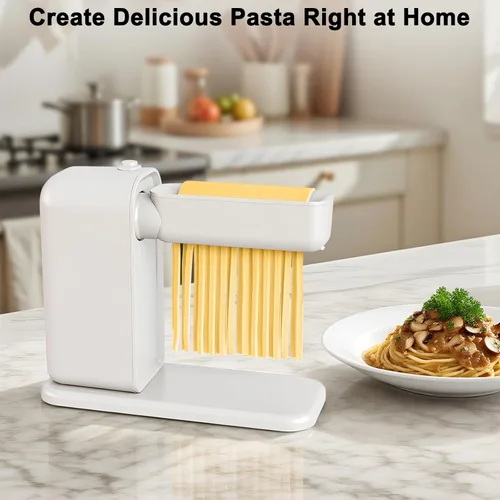Miniatura 6 de Máquina eléctrica para hacer pasta, máquina para hacer pasta 3 en 1, incluye rodillo de pasta cortador de espaguetis y cortador de fettuccine