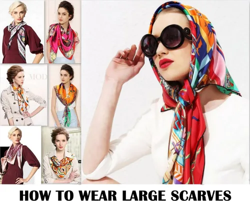 Miniatura 7 de Grace Scarves - Bufandas 100% de seda, extragrande y XX-grande