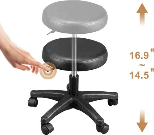 Miniatura 4 de OmySalon silla de masaje para salón, silla para tatuajes, cama para esteticistas con taburete hidráulico, cama facial de tres secciones multiusos