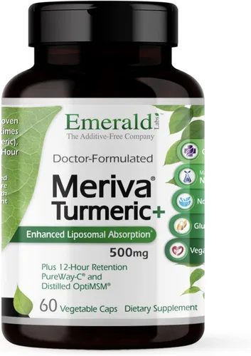 Emerald Labs Meriva Turmeric Plus - Meriva cúrcuma, PureWay-C Vitamina C y OptiMSM - Apoya la salud de las articulaciones y la respuesta inmune - 60