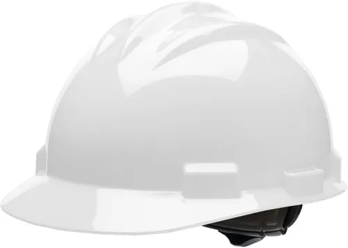 Bullard 3-Rib S61 - Casco de seguridad estilo gorra con suspensión de trinquete de 4 puntos y almohadilla de algodón para cejas Blanco