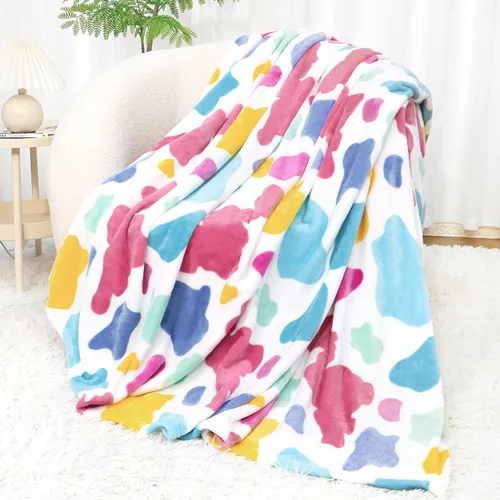 Manta de arco iris, regalos para niñas, bonita manta de forro polar suave y acogedora para niñas pequeñas, nieta, Pascua, regalos de cumpleaños para