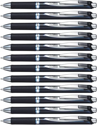 Miniatura 12 de Pentel EnerGel PRO - Bolígrafo de gel permanente, (0.028 in), línea media, tinta negra, caja de 12 bolígrafos (BLP77-A)