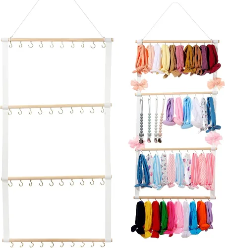 Miniatura 15 de YOcity Soporte Organizador de Diademas para Niñas Bebés Diademas Accesorios para el Cabello Organizador de Lazos para el Cabello Almacenamiento