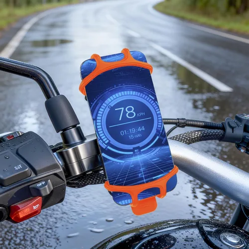 Miniatura 2 de Soportes universales de teléfono para bicicleta, soportes de silicona de rotación 360 para iPhone y Samsung, compatibles con teléfonos de 4.7 a 6.8