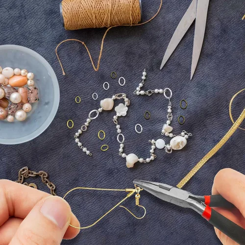 Miniatura 5 de 1200 anillos de salto para hacer joyas, anillos abiertos, conectores de joyería para aretes, pulseras, collares, bricolaje (oro, plata, cian antiguo)