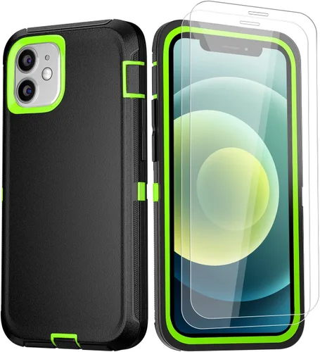 Miniatura 31 de Funda para iPhone 12 Mini con funda de clip para cinturón y 2 protectores de pantalla, funda de protección completa resistente de grado militar a