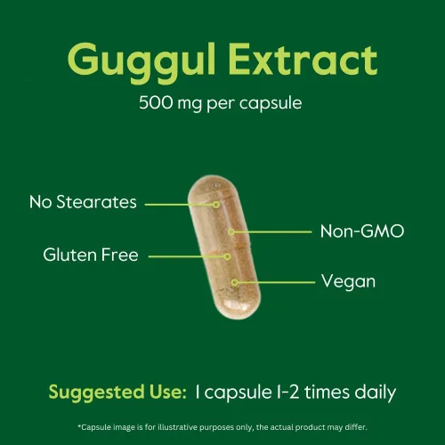Miniatura 5 de BESTVITE Extracto de guggul de 500 mg (120 cápsulas vegetarianas), respaldado por investigación clínica, patentado y estandarizado, mejorado por