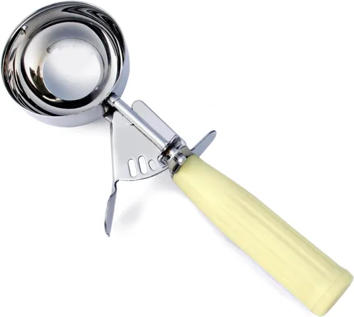 Miniatura 5 de Cuisinox Cuchara para helado, cuchara para servir y preparar, acero inoxidable de acción de primavera, color azul #16 (2 onzas)