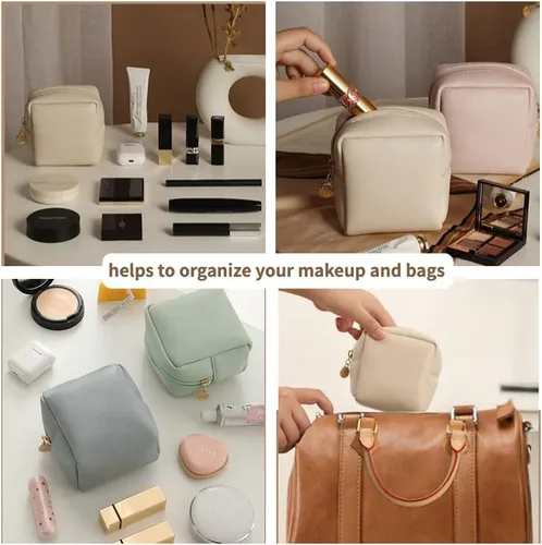 Miniatura 3 de ALTALIVA Pequeña bolsa de maquillaje de cosméticos para mujeres y niñas, bolsas de cosméticos de viaje, impermeable, linda bolsa con cremallera, 3