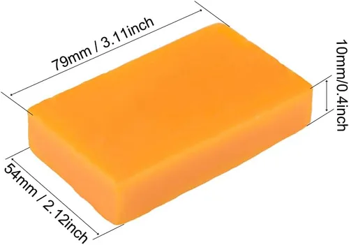 Miniatura 2 de uxcell Bloque de cera de abejas, hilo línea de cera suministros de costura DIY herramienta rectángulo, cera de abejas artesanía de cuero