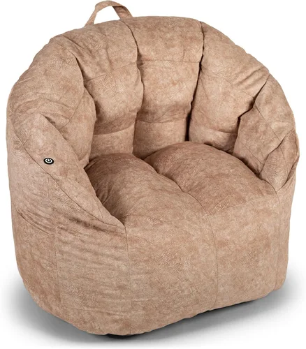 Miniatura 15 de Big Joe Milano - Silla de Puf con Cuero Montana Negro Vibe