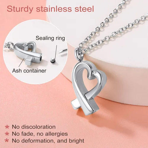 Miniatura 213 de FindChic Collares personalizados con urna para cenizas, barra vertical, gato, luna, reloj de arena, garra de perro, acero inoxidable, chapado en oro