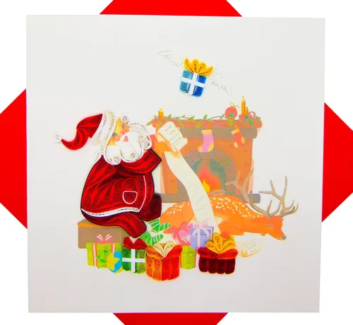 Miniatura 14 de Globo de nieve de Navidad, tarjeta de Navidad con filigrana - Arte único dedicado hecho a mano, tarjeta de felicitación de diseño para toda ocasión