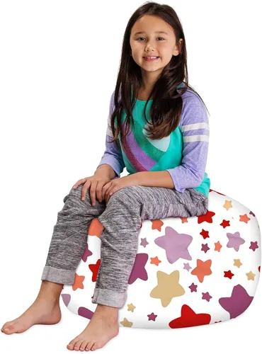 Miniatura 72 de Posh Stuffable - Sillón puff con almacenamiento para niños, contenedor de animales de peluche, organizador de juguetes de niños Lona rayas verde