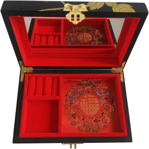 Miniatura 3 de Excelente caja de joyería hecha a mano de boca a boca de estética clásica china